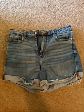 American Eagle Outfitters Light Blue Rolled Hem Denim Shorts